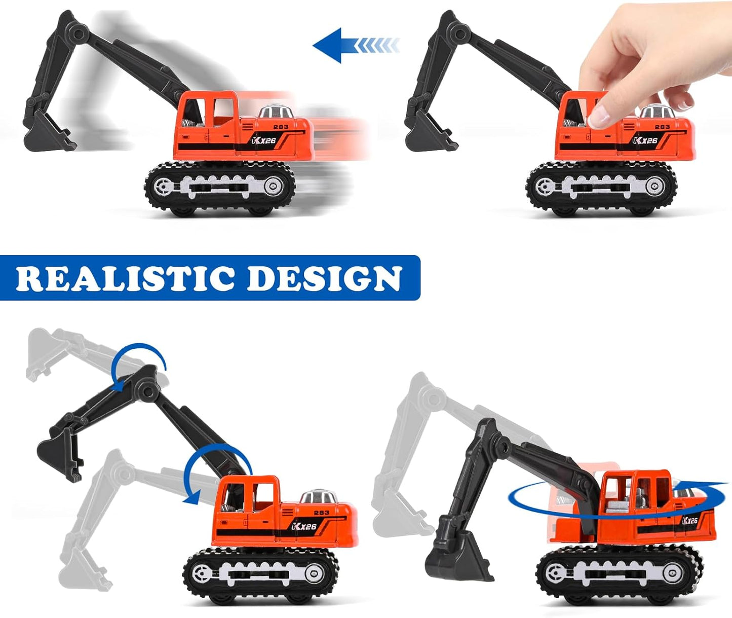 ZHFUYS 12PCS Metal Mini Cars Toy for Kids, Toy Cars for Kids, Trucks Toy Vehicles Set for Toddlers, Party Favors for Toddler Toys,Educational Play, Birthday Gift for Boys Girls