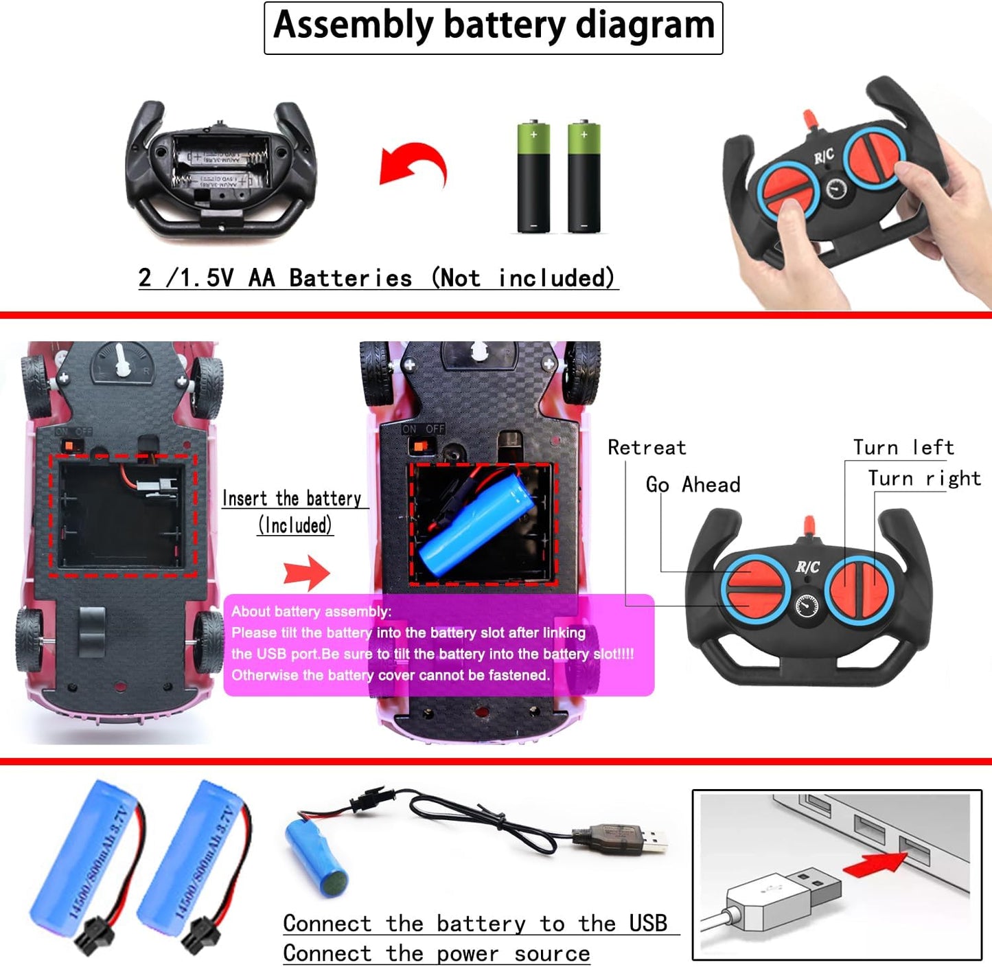 Remote Control Car for Boys Kids, 2.4GHz 4WD High Speed RC Cars Toys with Headlights and Controller, Electric Sport Racing Hobby Toy Car Model Vehicle for 6+ Year Teens Gift (Blue)