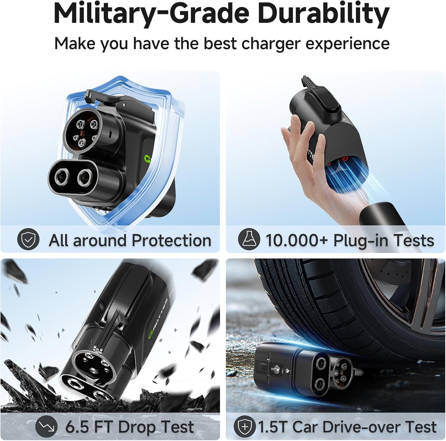 for Tesla Supercharger to CCS1 Adapter [Max 500A, 1000V] NACS to CCS Electric Vehicle Charging Adapter DC Fast Charging Fit for Rivian, Ford, GM, Volvo, Polestar EVs at Tesla Superchargers