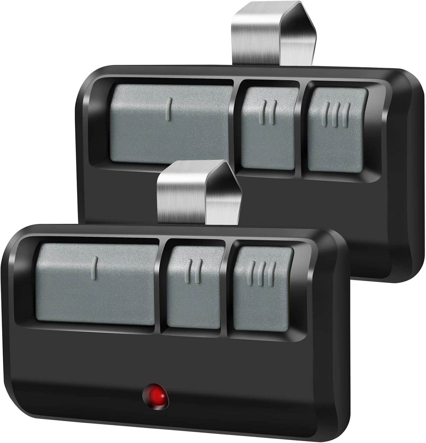 2 Garage Door Opener Remote,for LiftMaster Chamberlain Openers with Purple Yellow Green Orange Red Learn Button,893MAX 953EV/EVC,Visor Clip (3-Button)