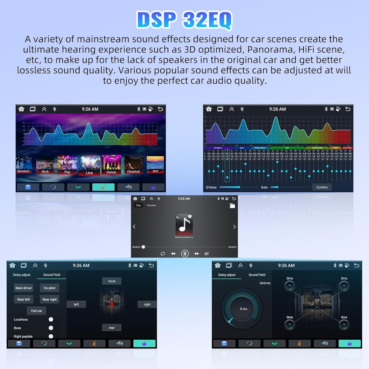 SIXTOP [8-Core 2+64G] Android Car Stereo for Hyundai Tucson IX35 2010-2015 with Carplay Android Auto 59 Theme 10.1 inch Touch Screen Bluetooth 5.0 FM/RDS Network Radio DSP 32EQ AI Voice GPS