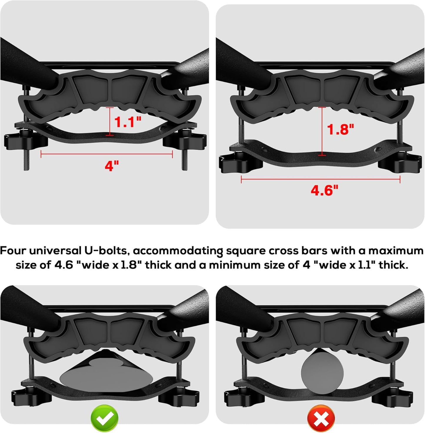 WILDROAD Roof Rack Cargo Basket, Upgraded 4” Fence Car Roof Basket, 43"x 39"x 4" Universal Car Top Luggage Holder Carrier Basket Fits for SUV Truck Cars