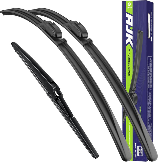 AJK Wiper Blades for Jeep Grand Cherokee 2014 2015 2016 2017 2018 2019 2020 2021, 2 Piece All Weather OEM Quality Automotive Replacement Windshield Wiper Blades for My Car