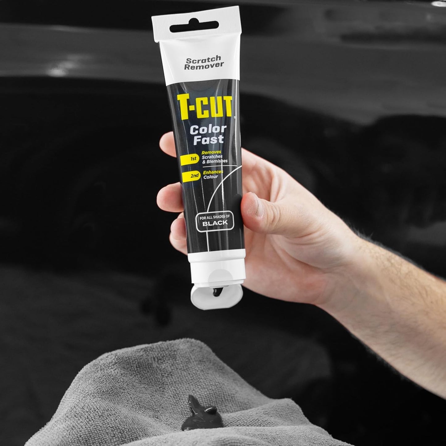 T-Cut Black Scratch Remover, Color Fast Car Wax Polish Color Enhancer, 5.3 Oz