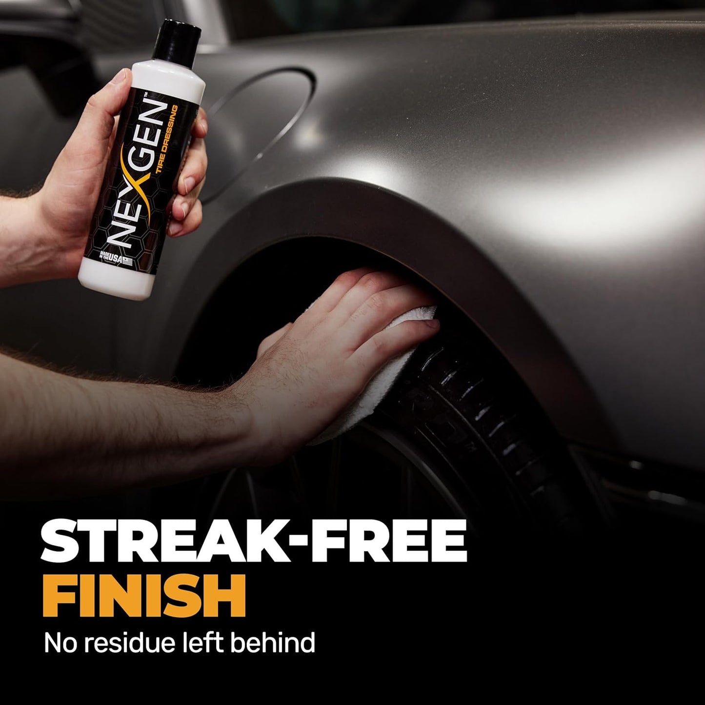 Nexgen Tire Dressing (Gallon) - Long-Lasting Tire Shine & UV Protection - Repels Dust & Debris - On-The-Go Car Detailing - Car Cleaning Supplies - for Tires, Dashboards, & Trim