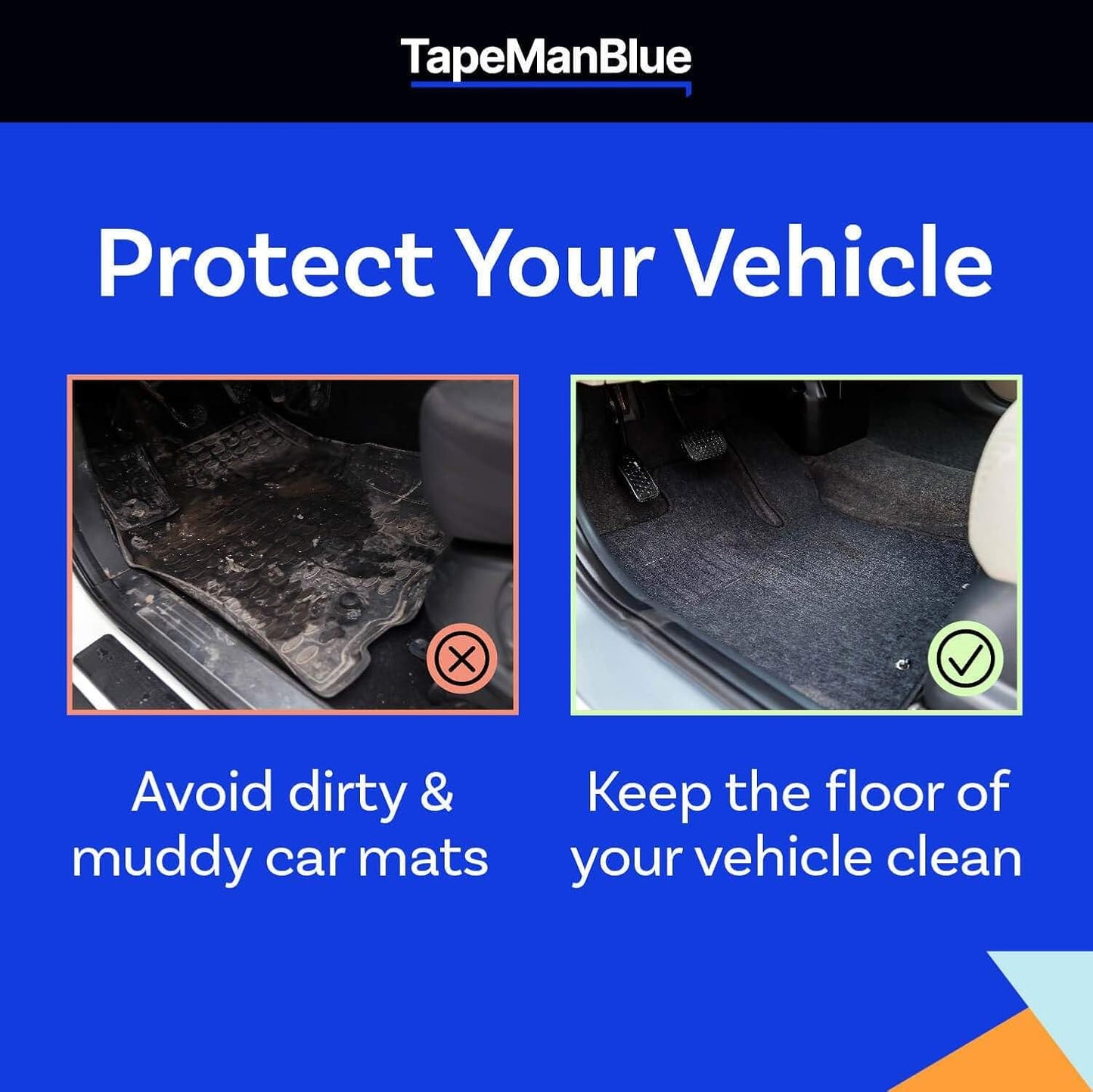 Auto Carpet Film, 24” Roll with 21” Perforation, 4 Mils Thick, Dealer Must Remove Protective Cover, Plastic Floor Mats for Car Carpet Protection, Made in USA (24" x 600' Roll)