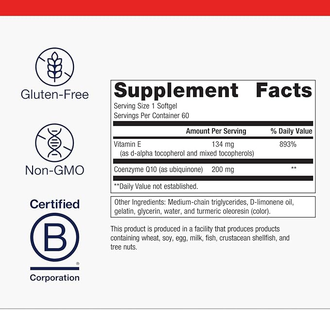Metagenics CoQ10 ST-200 mg, Highly Absorbable 200 mg Coenzyme Q10 Supplement to Help Support Energy Production and Cardiovascular Function - 60 Count