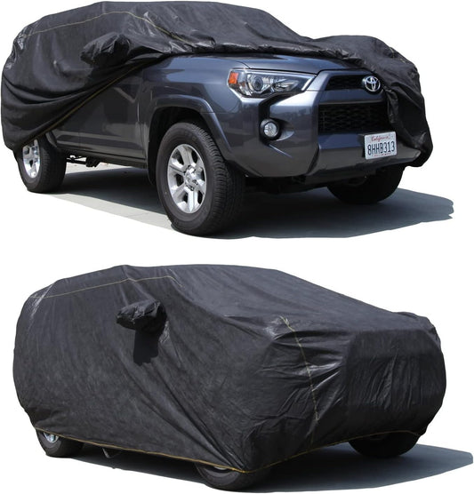 All Weather Waterproof car Cover Good for rain Snow uv Protection dust mid-Size SUV Cayenne Outback Atlas Aviator Range Rover Passport RX350 Black