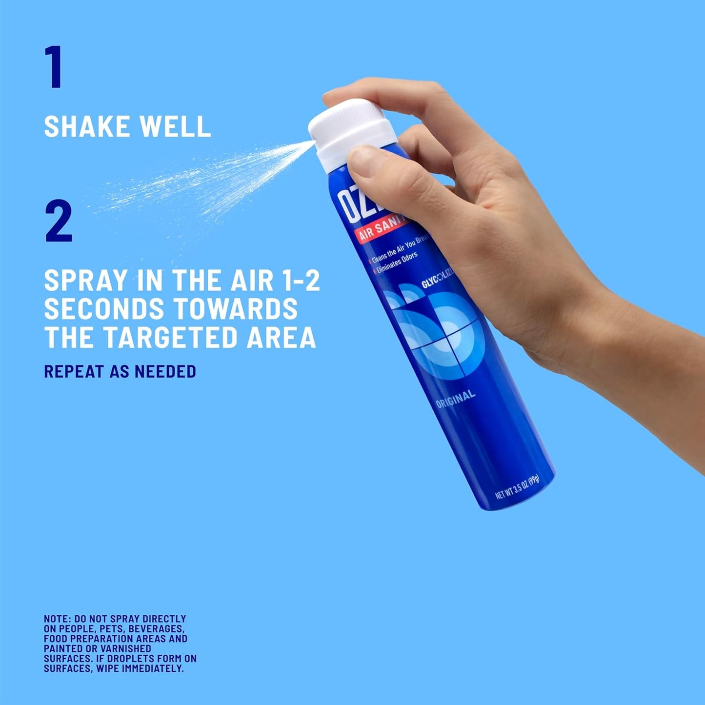 Ozium 3.5 Oz. Air Sanitizer & Odor Eliminator for Homes, Cars, Offices and More, Outdoor Essence Scent, 2 Pack