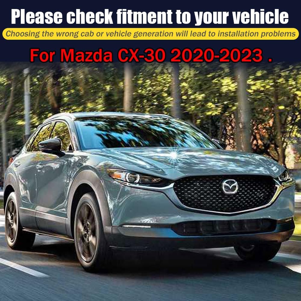 Rain Guards for Mazda CX-30 2020-2023, Tape-on Side Window Deflectors for Mazda CX-30, Window Visors for Mazda Cars, for Mazda Car Accessories 4 Rain Guards ＆ 2 Car Coasters