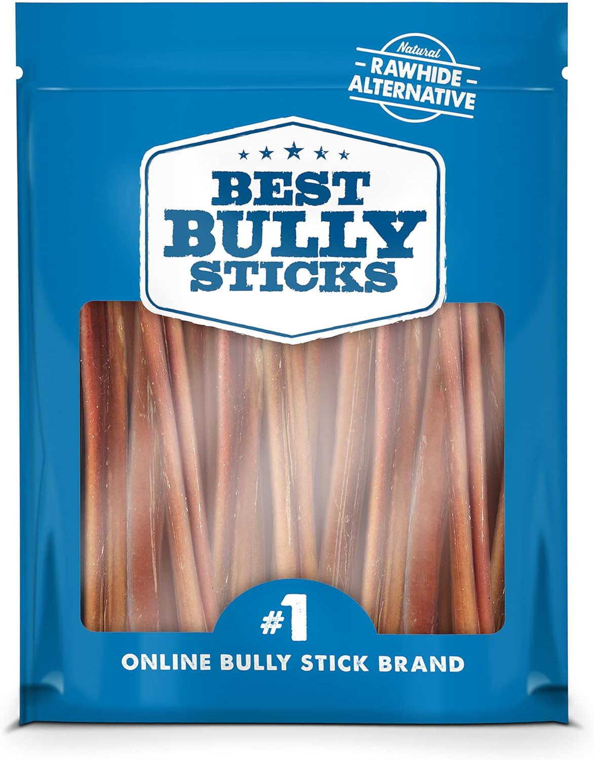 Best Bully Sticks 6 Inch Bully Sticks - 25 Count (Pack of 1) - Natural, Easily Digestible, 100% Grass-Fed, Grain and Rawhide Free