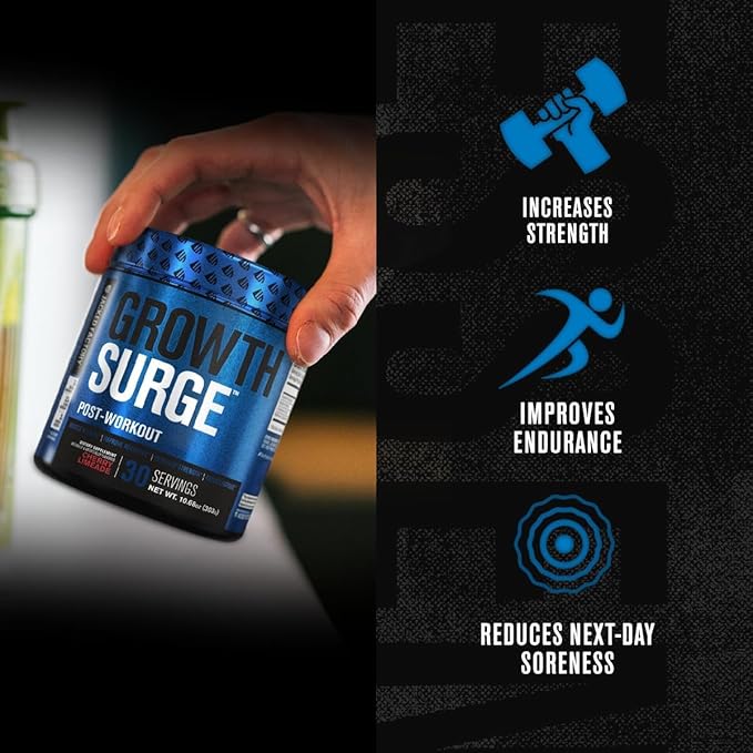 Jacked Factory Growth Surge Creatine Post Workout Powder w/L-Carnitine, Daily Muscle Builder & Recovery Supplement with Creatine Monohydrate, Betaine, L-Carnitine L-Tartrate - 30 Servings, Unflavored