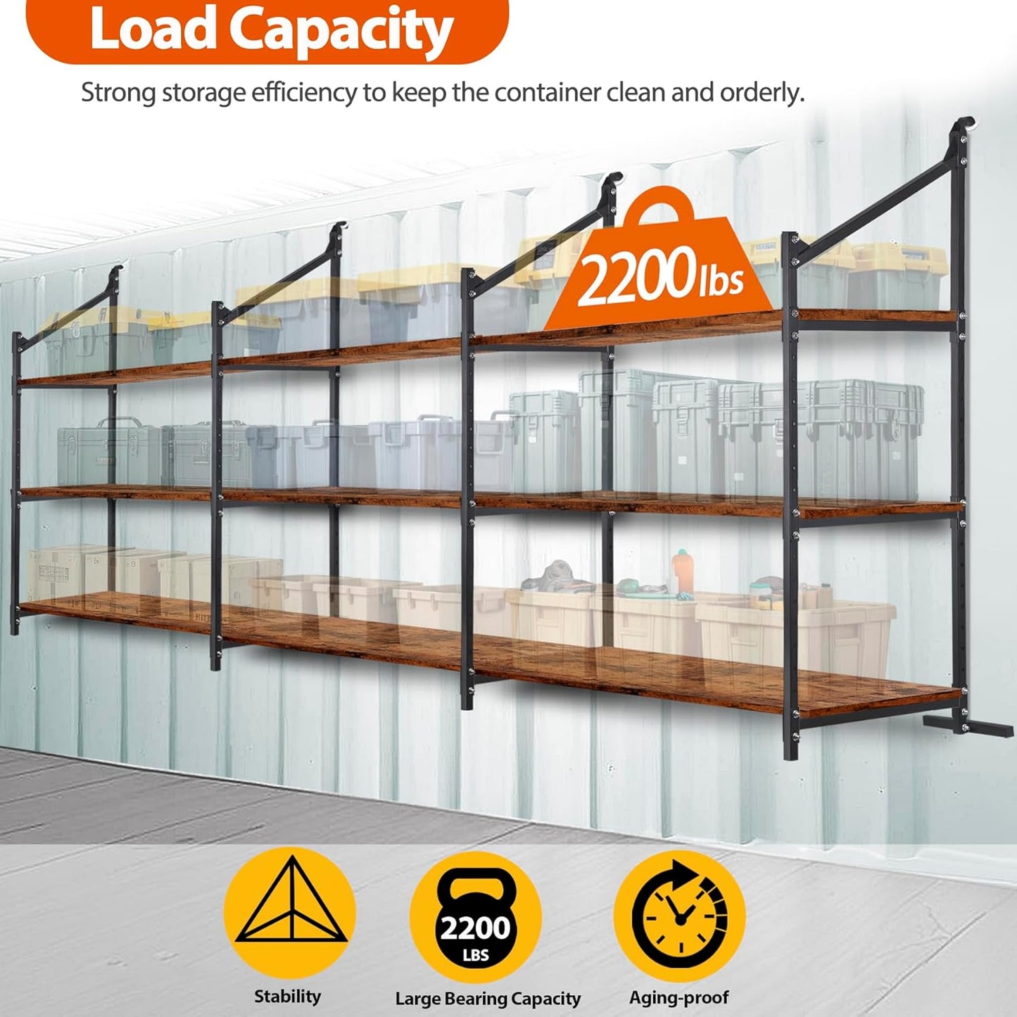 Shipping Container Shelving Storage Bracket 4Pcs Heavy Duty Cargo Shipping Container Shelf Shelving Brackets Universal