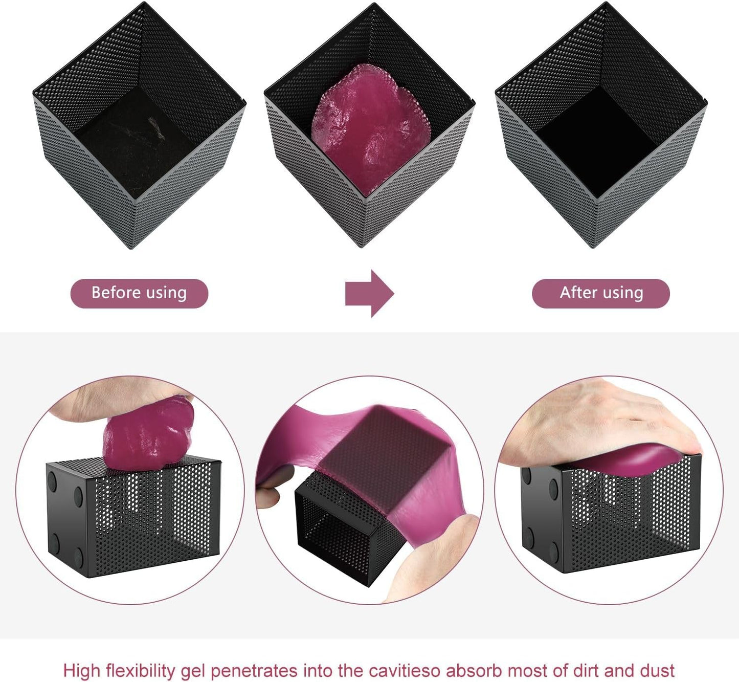 DNA MOTORING 5 Pack Car Cleaning Gels Auto Detailing Tools Cleaning Putty Car Interior Cleaner, Car Jelly Cleaner, Keyboard Cleaner, Car Cleaning Supplies Car Gifts for Men Women, TOOLS-00150-N