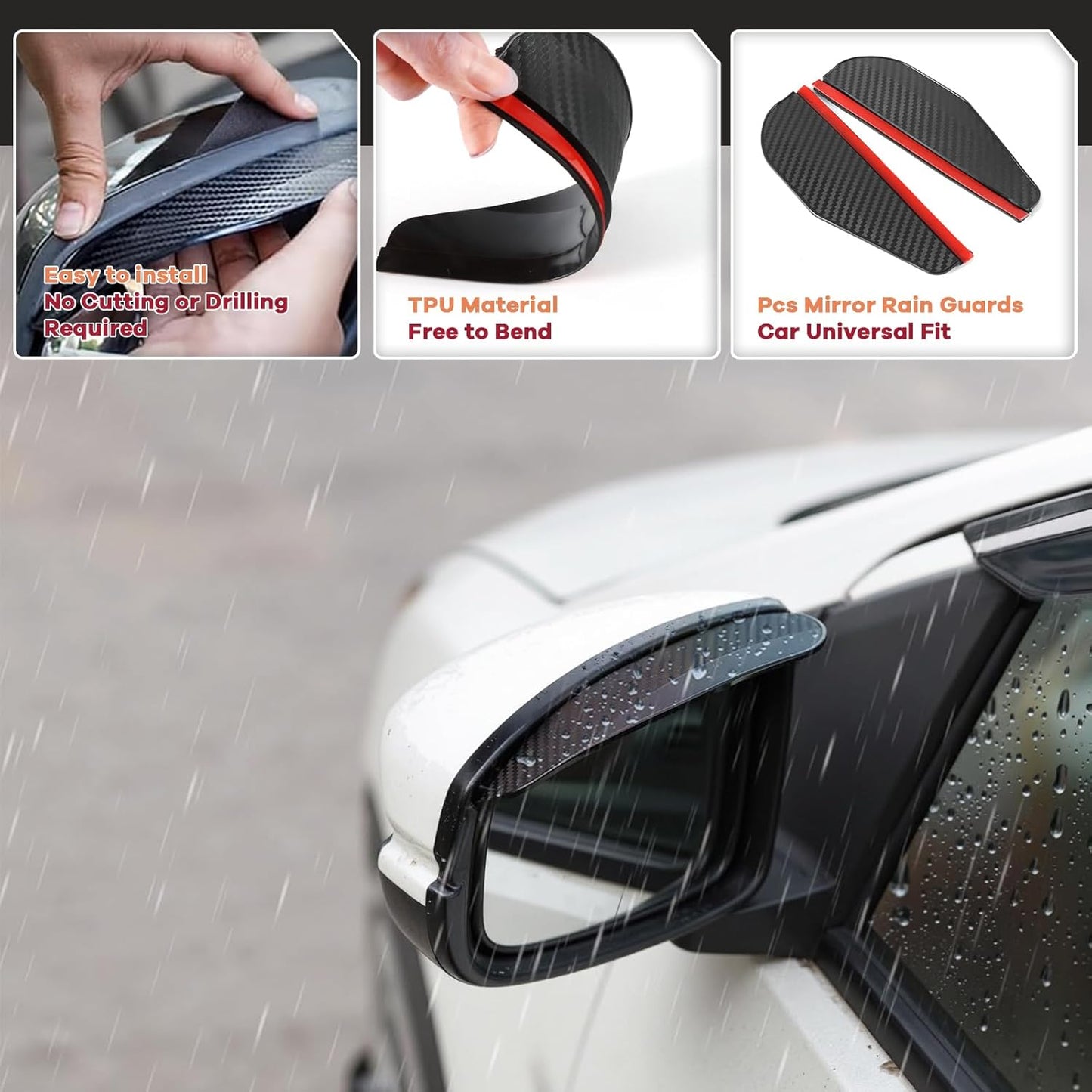 in Channel Rain Guards Fit for 2017-2025 Subaru Impreza Hatchback, Crosstrek 2018 2019 2020 2021 2022 2023, Durable Window Visors, Smoke Wind Deflectors Vent Shades Shield-4PCS