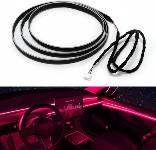 RGB Acrylic Interior Car LED Strip Light 43-inch, which fit for RGB Main Controller Connects and sub-Controller kit (not Including)