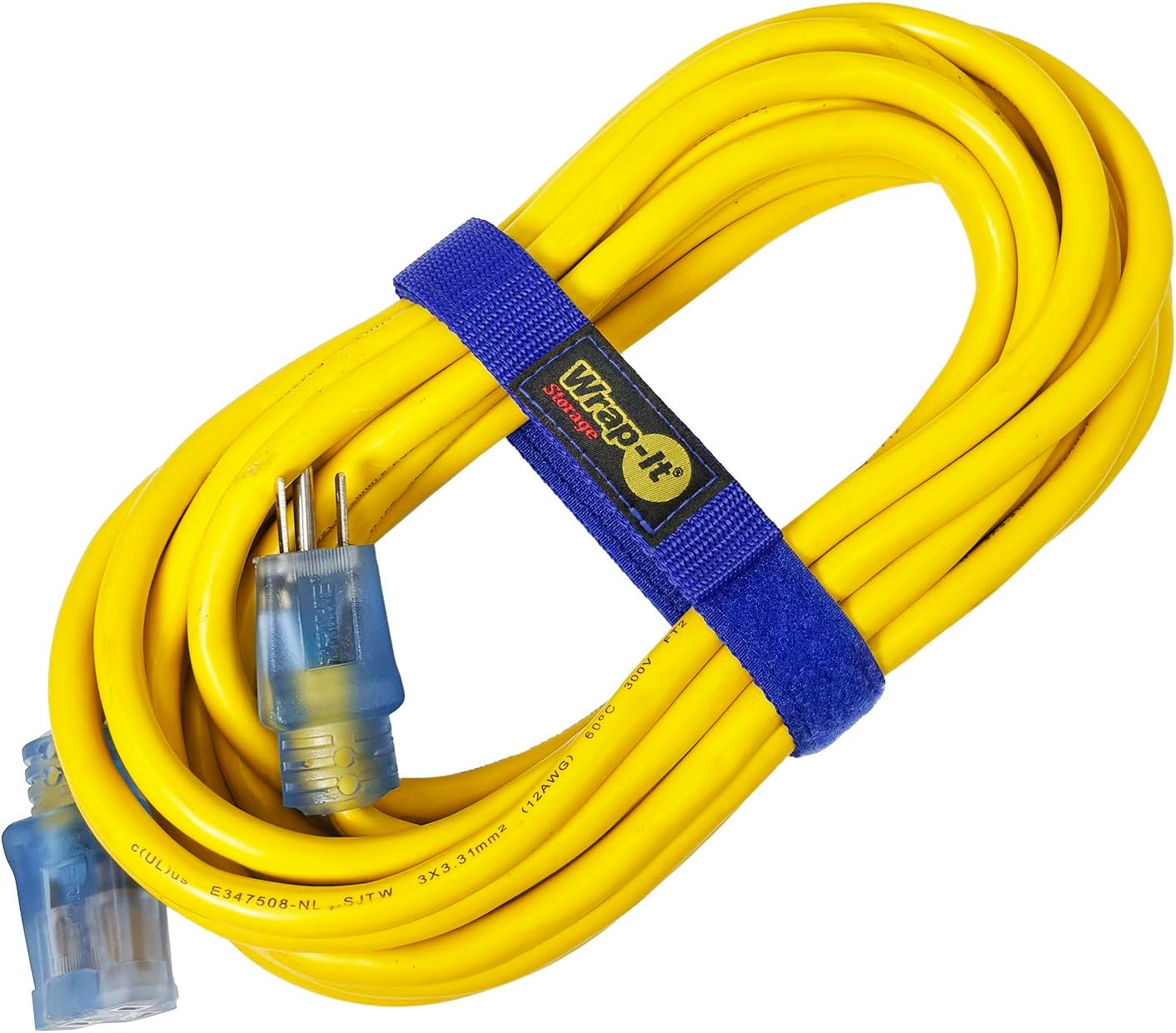 Quick-Straps by Wrap-It Storage - 18" (8-Pack) Blue - Hook and Loop Hose and Cable Organizers