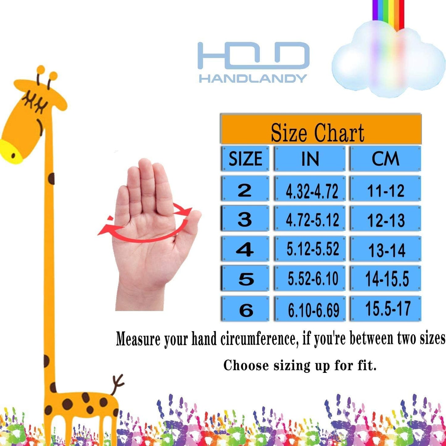 HANDLANDY 2 Pairs Kids Gardening Gloves, Toddler Children Garden Yard Work Outdoor Playing Gloves, Rubber Coating, for Girls Boys Youth (Size M, Orange)