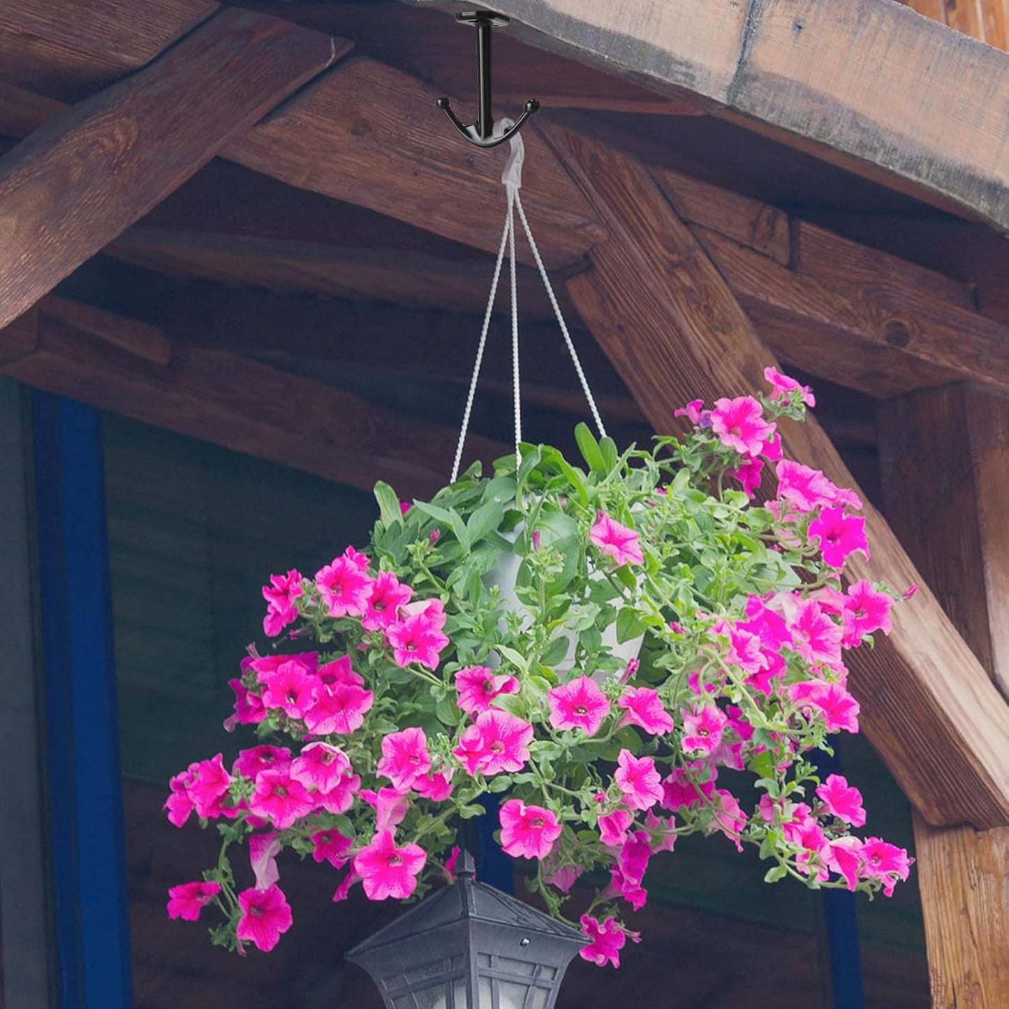 Ball Two Prong Ceiling Hook for Closet Top Bathroom Kitchen Cabinet Garage Pack of 8 (Black)