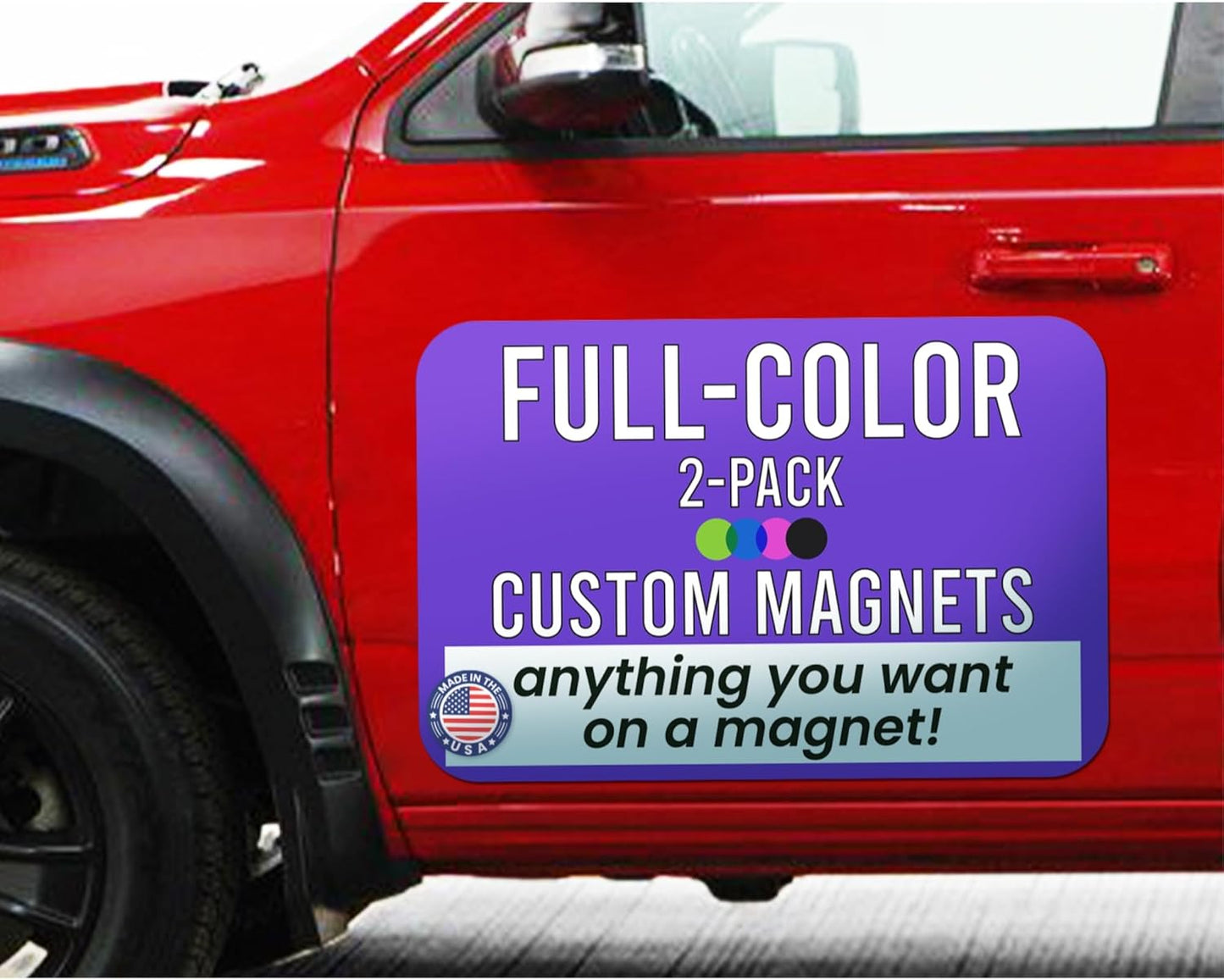 Magnet Me Up Customizable and Personalized Automotive Magnet Decals (24”x36” Rectangle)