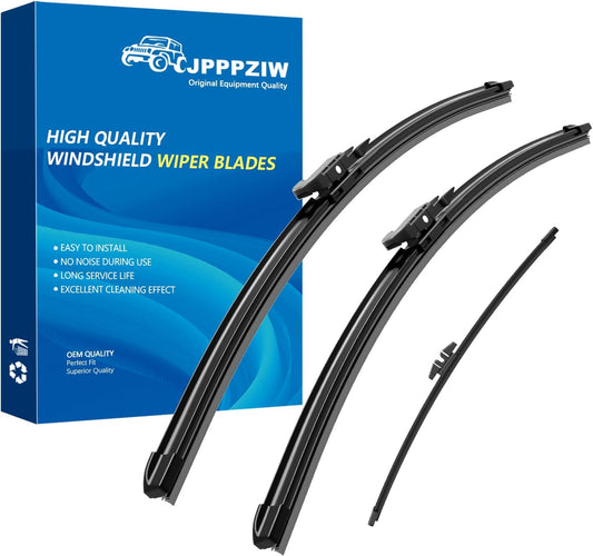 CJPPPZIW® Windshield Wipers-28 Inch+28 Inch+11 Inch Replacement for 2013-2019 Ford Escape/2012-2018 Kuga/2013-2017 Fusion Wiper Blades for My Car,Quality Front and Rear Wiper Blades(Pack of 3)