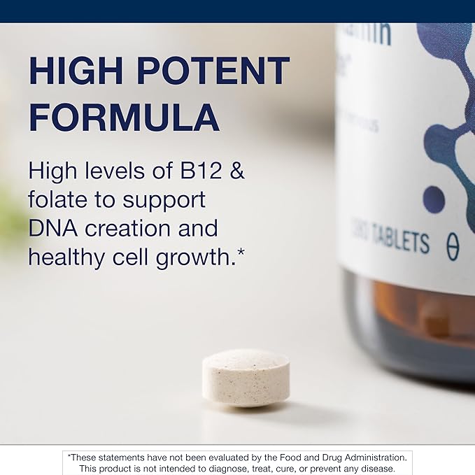 Metagenics Intrinsi Vitamin B12-Folate - Nervous System & Heart Health Support* - with Intrinsic Factor for Absorption* - Vitamin B12 & Folate - Methylcobalamin - 60 Tablets