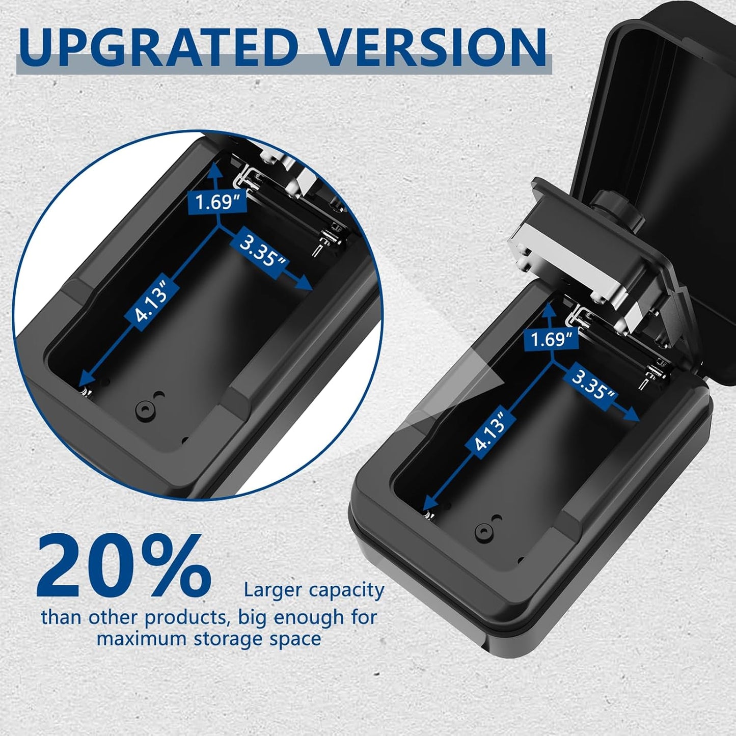 SL-591 Car Window Lock Box for Turo, Car Key Lock Box with Emergency Access Key Design, 4-Digit Combination Car Lock Box Fit for Ride Share, Turo, GetAround(New Version)