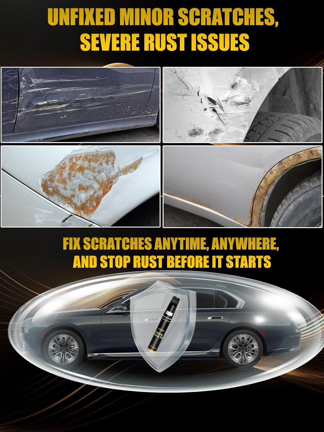 (792/9792) Palladium Silver Metallic Touch Up Paint Compatible with Mercedes-Benz, Exact Match Car Paint Pen Automotive Scratch Repair Remover Kit Quick & Easy Solution for Vehile Chips and Nicks