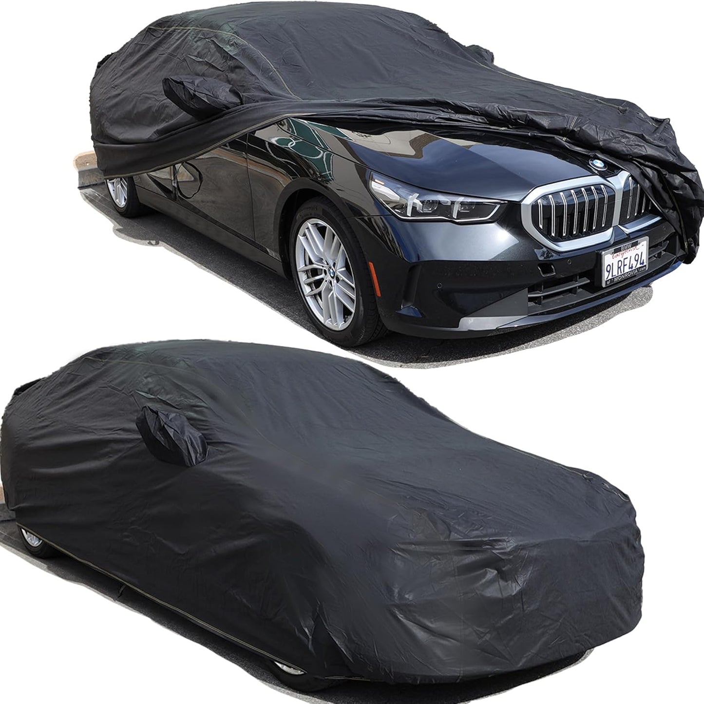 All Weather Waterproof car Cover Good for rain Snow uv Protection dust Large Sport Sedan CTS A7 Ghibli Gran Coupe CT5 A6 Trans Am Firebird Black