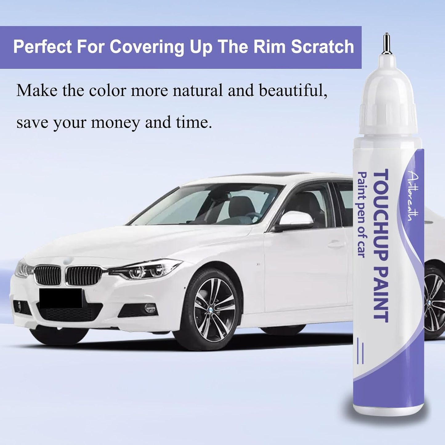 Touch Up Paint for BMW Alpine White (300)-Exact Match–Chips and Nicks TouchUp Paint Pen Scratch Repair Car Accessories Car Paint Pen for Erase Car Scratches