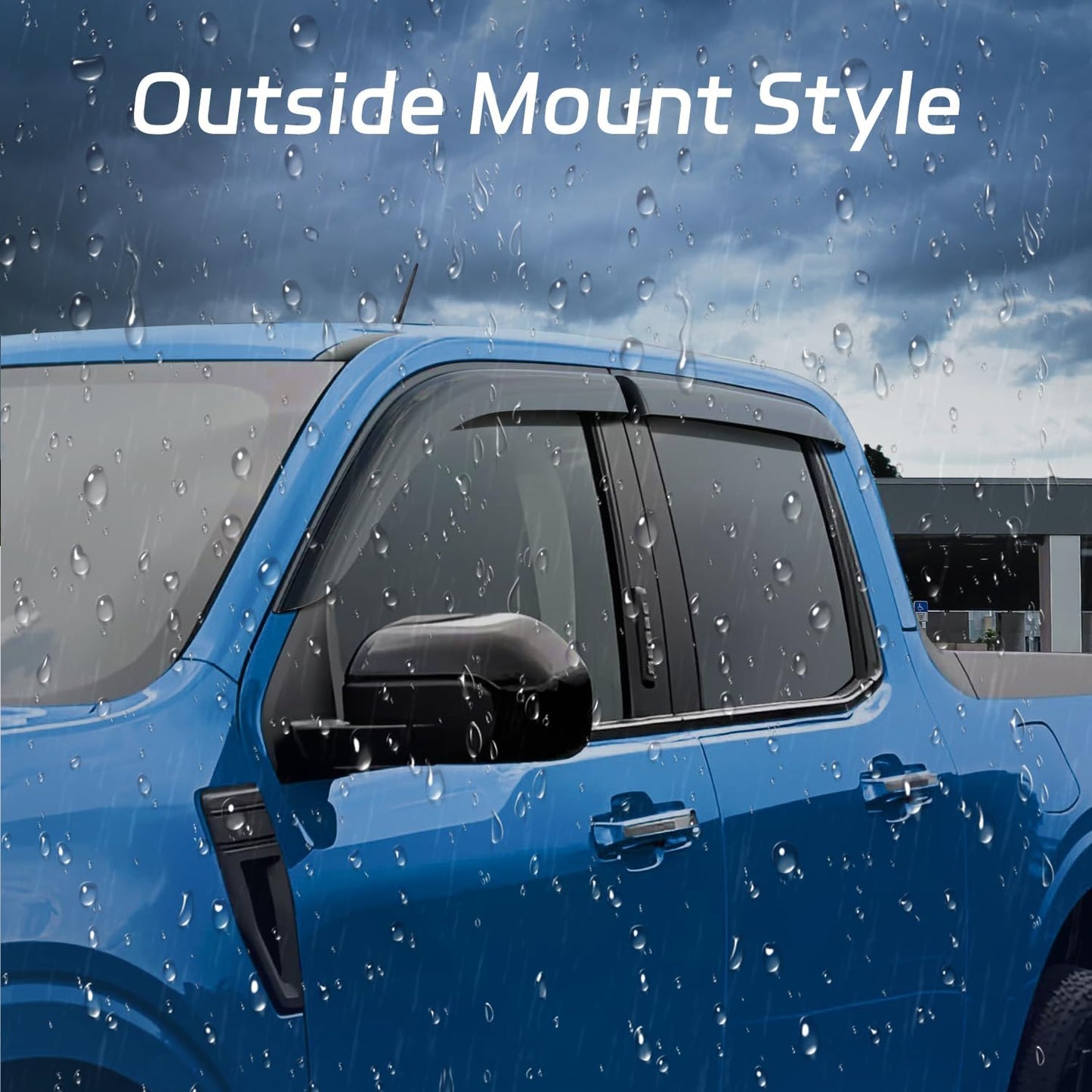 Window Visors Shield Rain Guards Fit for 2013-2020 Ford Fusion, Outside Mount Window Wind Deflectors, Smoke Tinted Vent Visors Shades 2014 2015 2016 2017 2018 2019