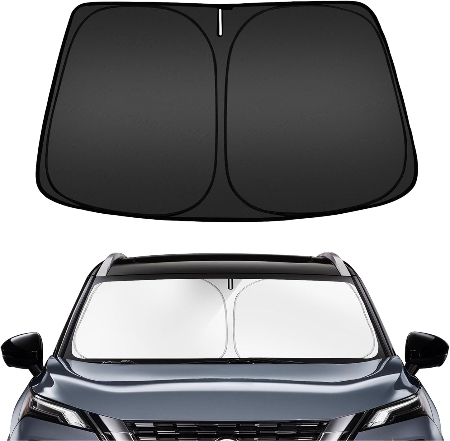 ARISMOTOR Windshield Sun Shade for Ni-ssan Rogue 2021-2025, Custom Fit Foldable Front Window Sunshade Sun Visor Protector, Block UV Rays Keep Your Car Cooler