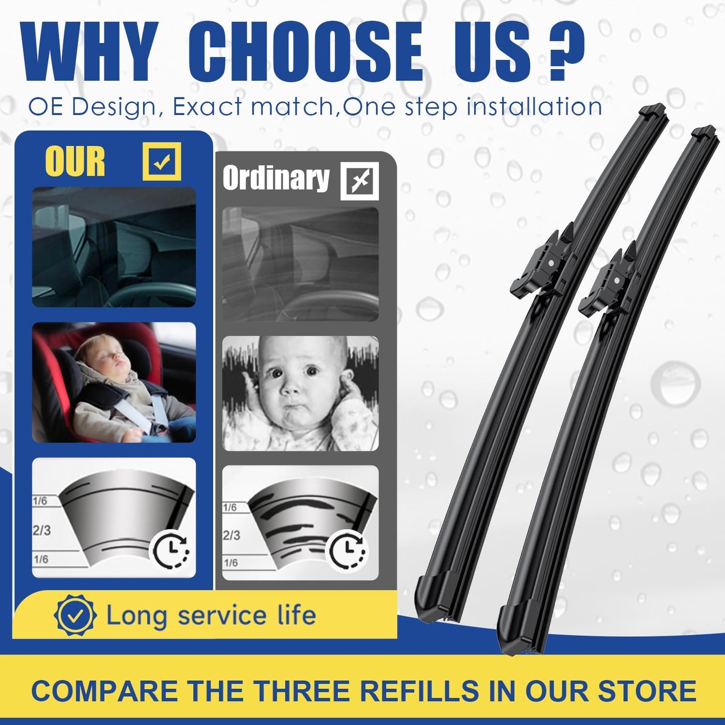 Wipers Replacement For MINI Cooper R55 R56 R57 2013-2015 Windshield Wiper Blades 19"+18" (Set of 2) Not Fit J Hook