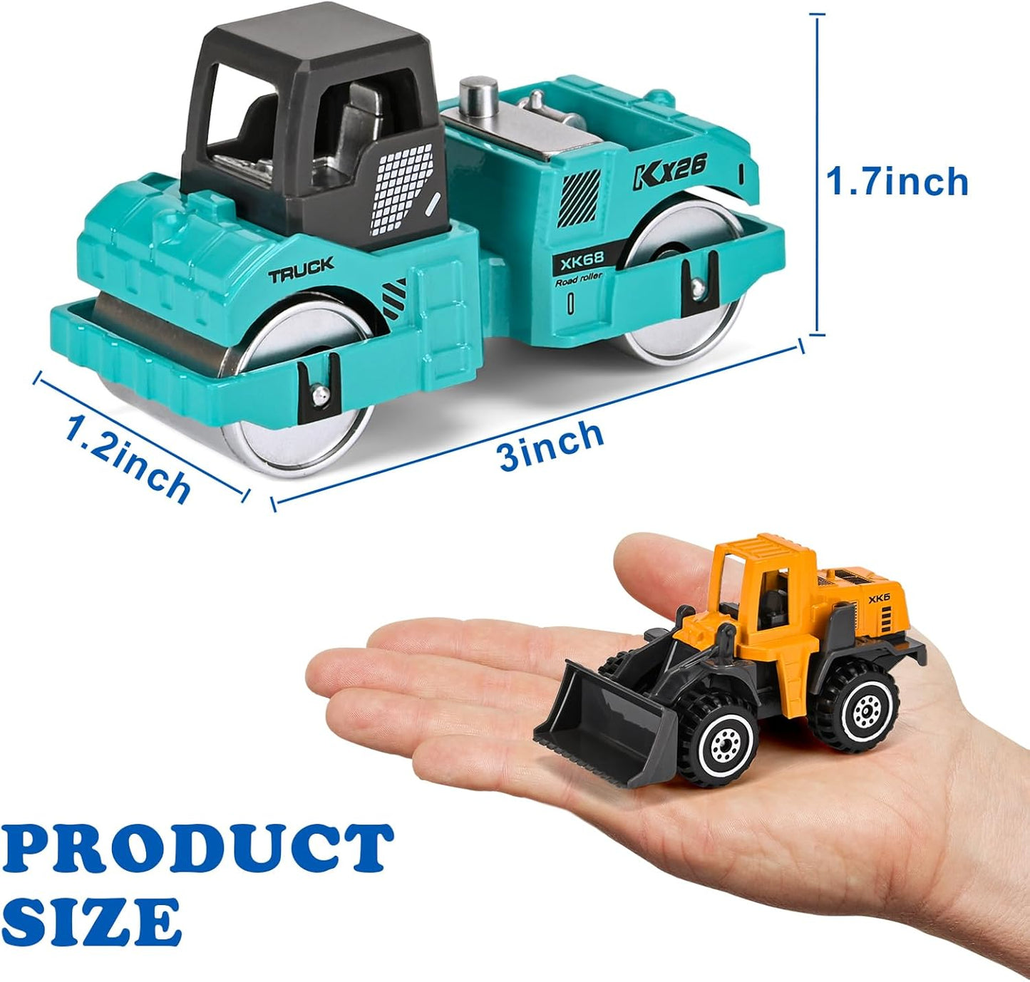 ZHFUYS 12PCS Metal Mini Cars Toy for Kids, Toy Cars for Kids, Trucks Toy Vehicles Set for Toddlers, Party Favors for Toddler Toys,Educational Play, Birthday Gift for Boys Girls