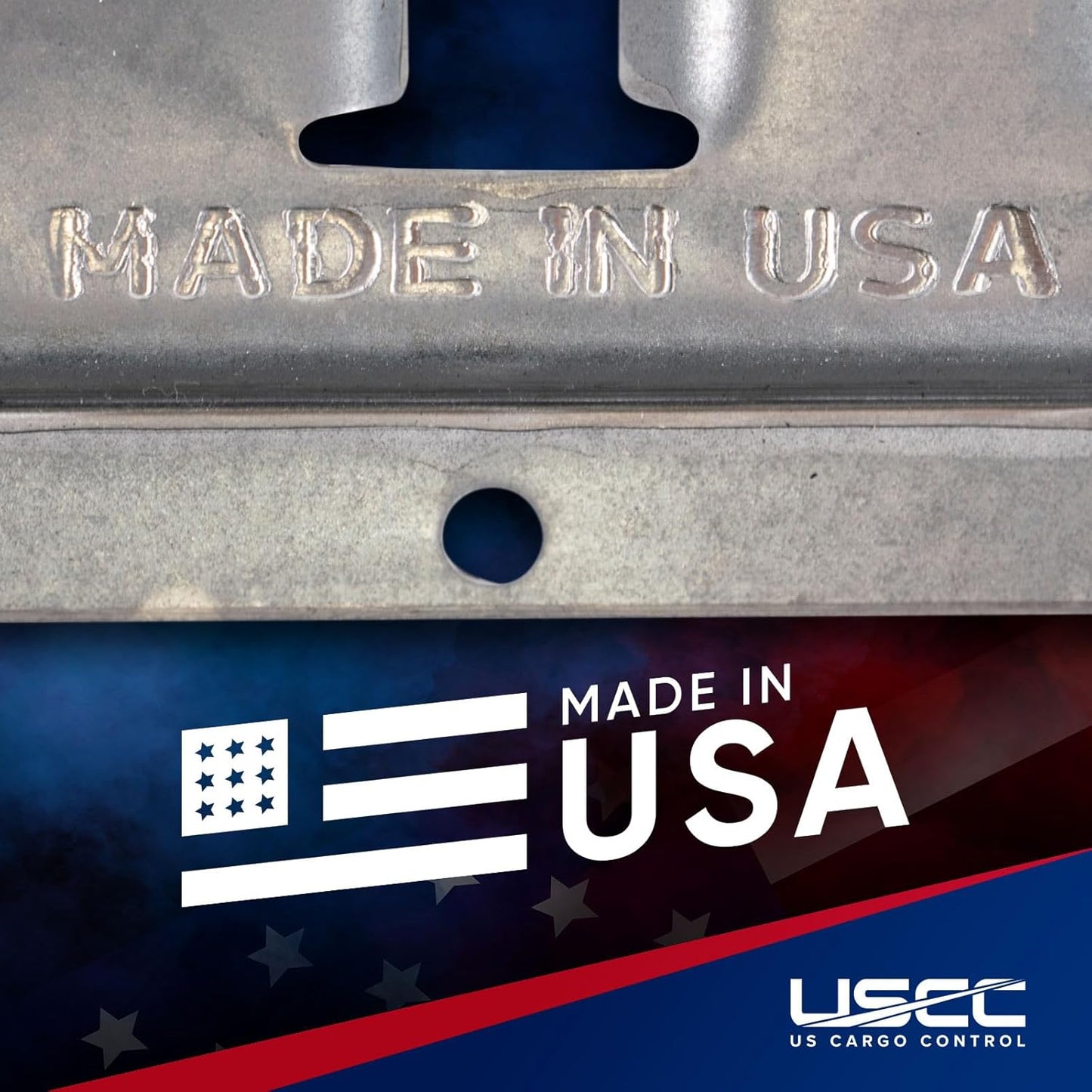 US Cargo Control E Track, Made in USA, 12 Gauge Steel 5 FT Galvanized E Track Rail (6 Pack) Horizontal ETrack Rails for Trailers, Garages, Cargo Vans, 6,000 Pounds Break Strength Per E-Track Slot