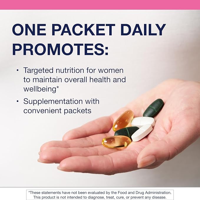 Metagenics Wellness Essentials Women's Daily Packs - 30 Daily Multivitamin Packs - Women's Multivitamins - Bone Density Support* - Omega-3 Fatty Acids - Non-GMO & Gluten Free - 30 Packets
