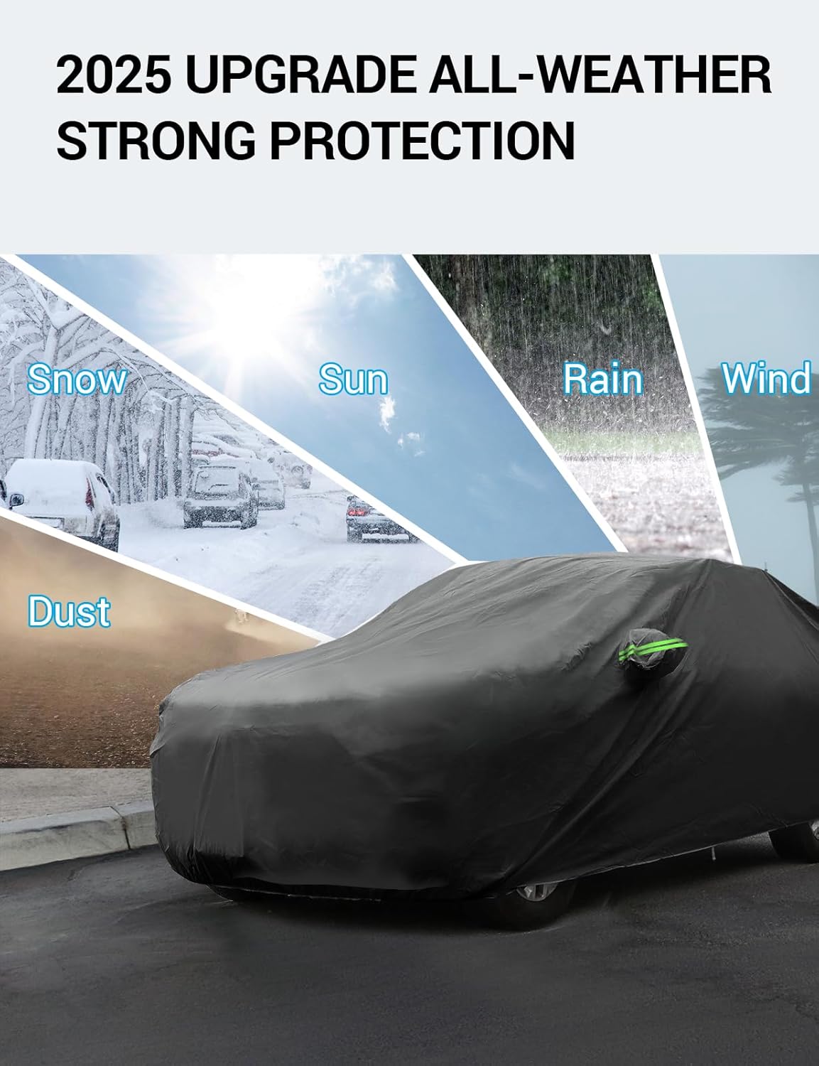 Proadsy 2025 Upgrade Car Cover Custom Fit for Toyota 4Runner 2010-2025, All Weather Waterproof Windproof Cover Sun Rain UV Snow Dust Protection Outdoor Full Exterior Cover