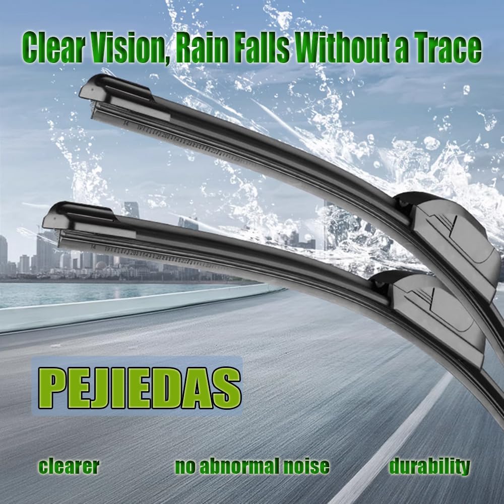 OEM Quality Front Wiper Blades, Replacement for 2018-2021 Jeep Wrangler, OE Original Style (16 Inch + 16 Inch Front Wiper Blades)