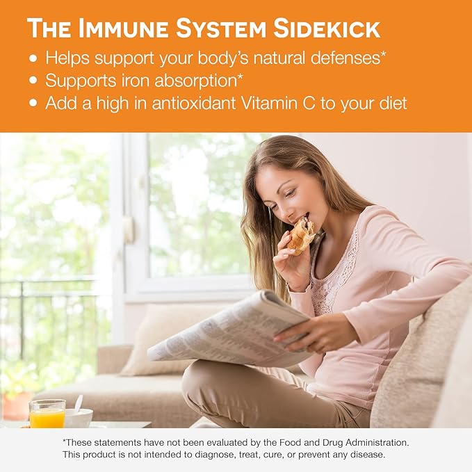 EZ Melts Dissolvable Vitamin C 500 mg, Sugar-Free, 1-Month Supply - 1 Pack