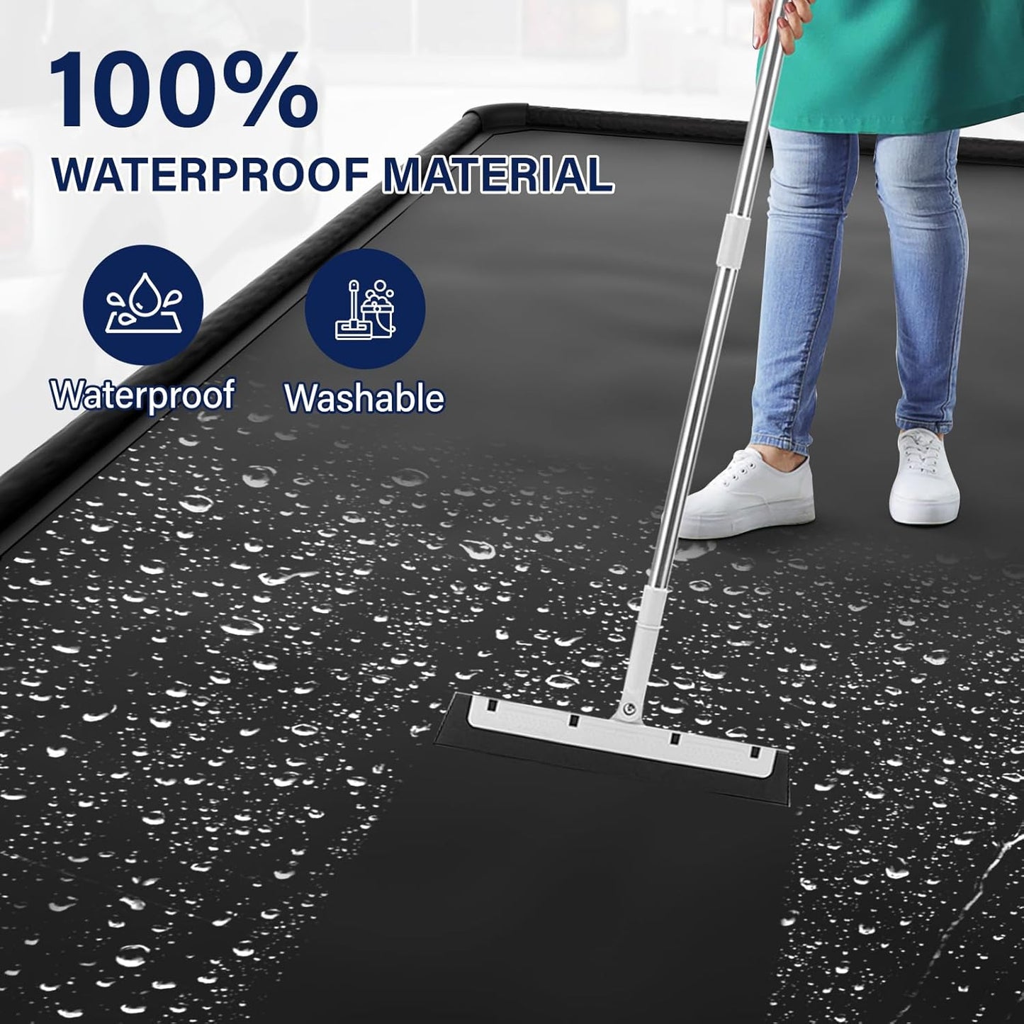 Garage Car Mat, Non-Slip Garage Floor Mat, Heavy Duty Waterproof Containment Mat for Snow Ice Water and Mud (7'9" x 16')