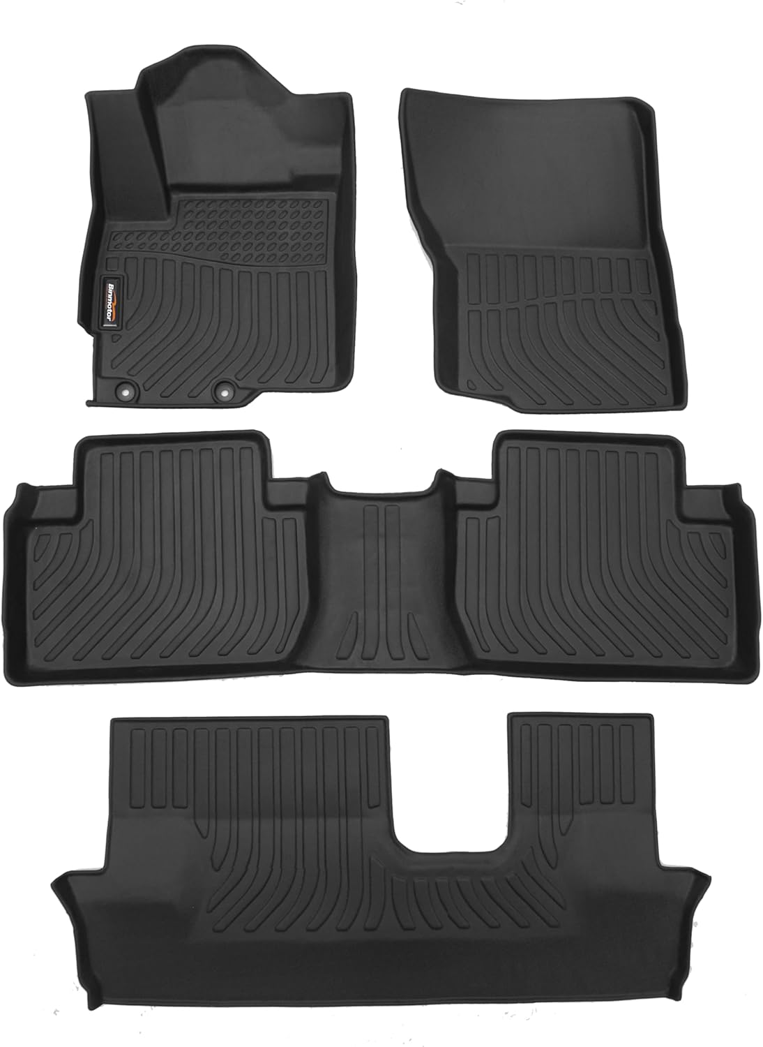 Binmotor-Floor Mats for Mitsubihi Outlander 2014-2021, All Weather Car Floor Mat for Outlander Accessories TPE Heavy Duty Rubber Liners