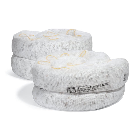 New Pig Oil Boom - Oil-Only Absorbent Boom - 2 Pack - 8" x 20' Boom - Absorbs up to 24 gallons per Boom - BOM409