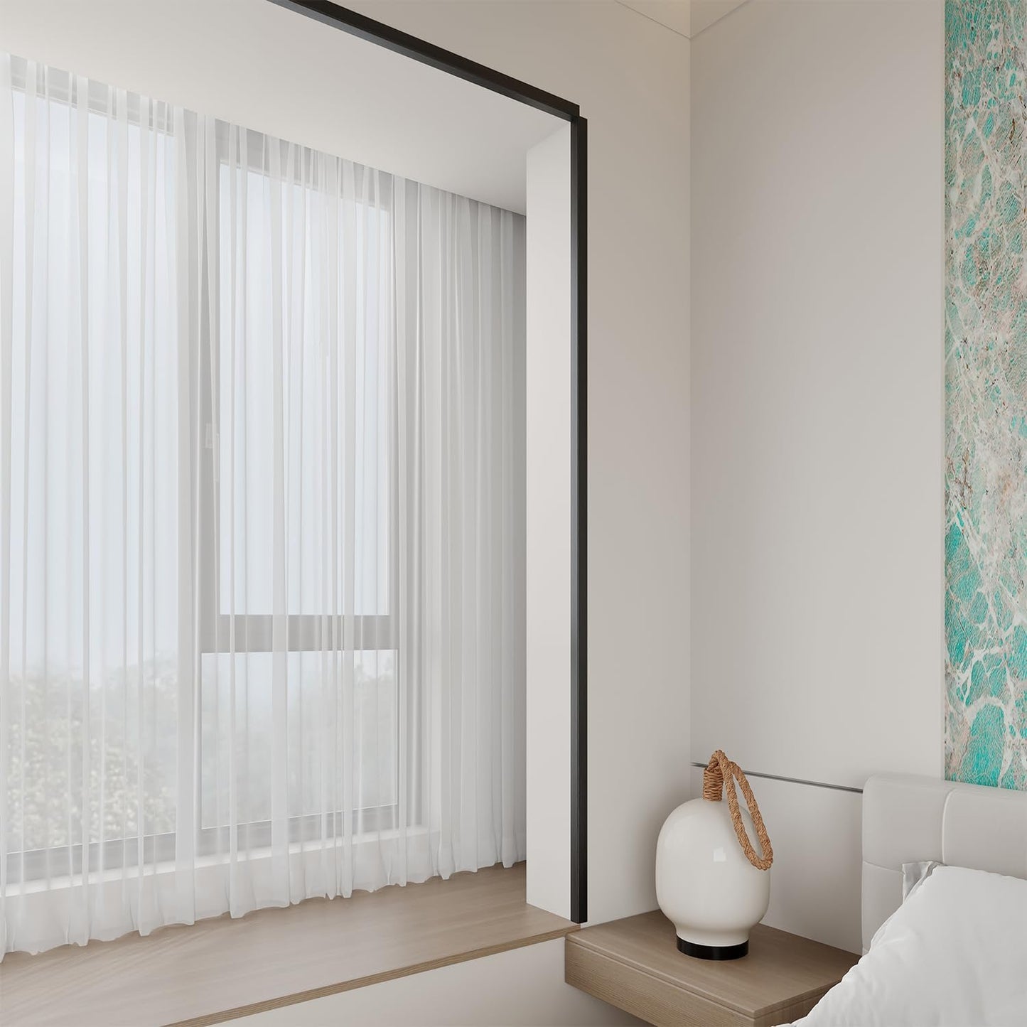 Wall Corner Protector 6PCS 45" Corner Molding Trim Black Wood Grain Corner Trim Decorative Strips for Door and Window Frames Mirror Edges Ceramic Tiles, and Wooden Wall Edges.