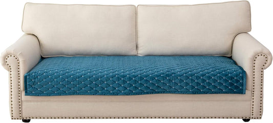 Eismodra Couch Cover,Sectional Couch Covers,Sofa Covers for 3 Cushion Couch,Anti-Slip Sofa Slipcovers for Dogs Cats Kids Loveseat Recliner L Shaped Armrest Backrest,Blue 36''x47''(Only 1 Piece)