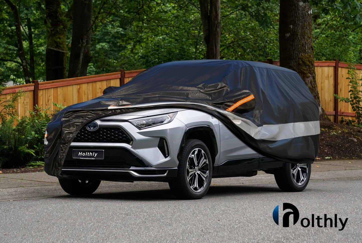 10 Layers SUV Car Cover Custom Fit for Toyota RAV4 (2005-2024) Waterproof All Weather for Automobiles, Outdoor Full Cover Sun UV Rain Protection.Black