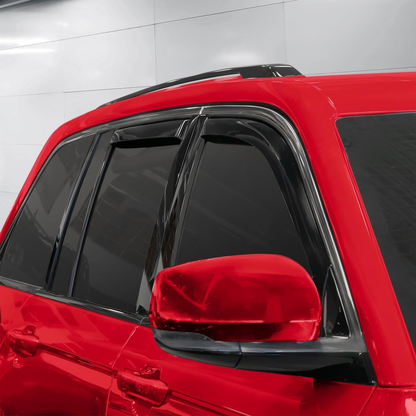 Voron Glass in-Channel Extra Durable Rain Guards for Jeep Grand Cherokee 2022-2025, Window Deflectors, Vent Window Visors, 4 Pieces - 200866