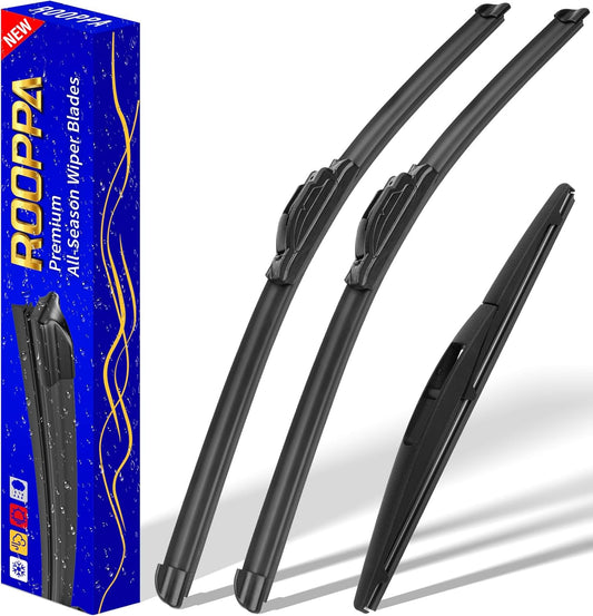 3 wipers Replacement for 2016-2020 2021 2022 Honda HRV HR-V, Windshield Wiper Blades Original Equipment Replacement - 26"/18"/10" (Set of 3) U/J HOOK