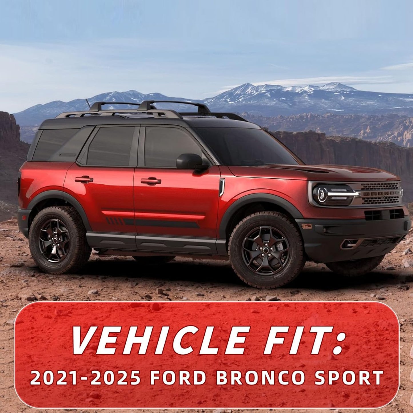 in Channel Rain Guards Fit for 2021-2025 Ford Bronco Sport, Durable Side Window Wind Deflectors, Vent Window Visors Shade Shield, 2021 2022 2023 2024 2025, 4PCS