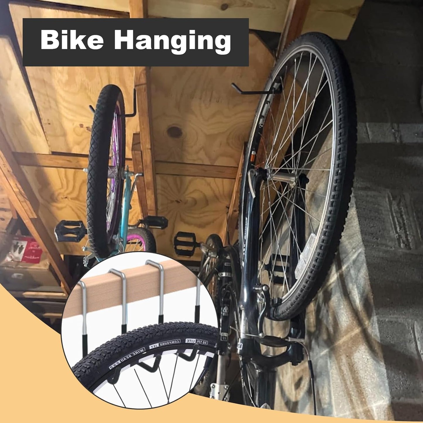 8 PCS Heavy Duty Carbon Steel S Hooks, Vinyl Coated, 7.5 Inch, Black, 66 Lbs Max Weight, Ideal for Garage, Outdoor, Indoor, Ladder, Sports Equipment, Pool Equipment, Plant Supports