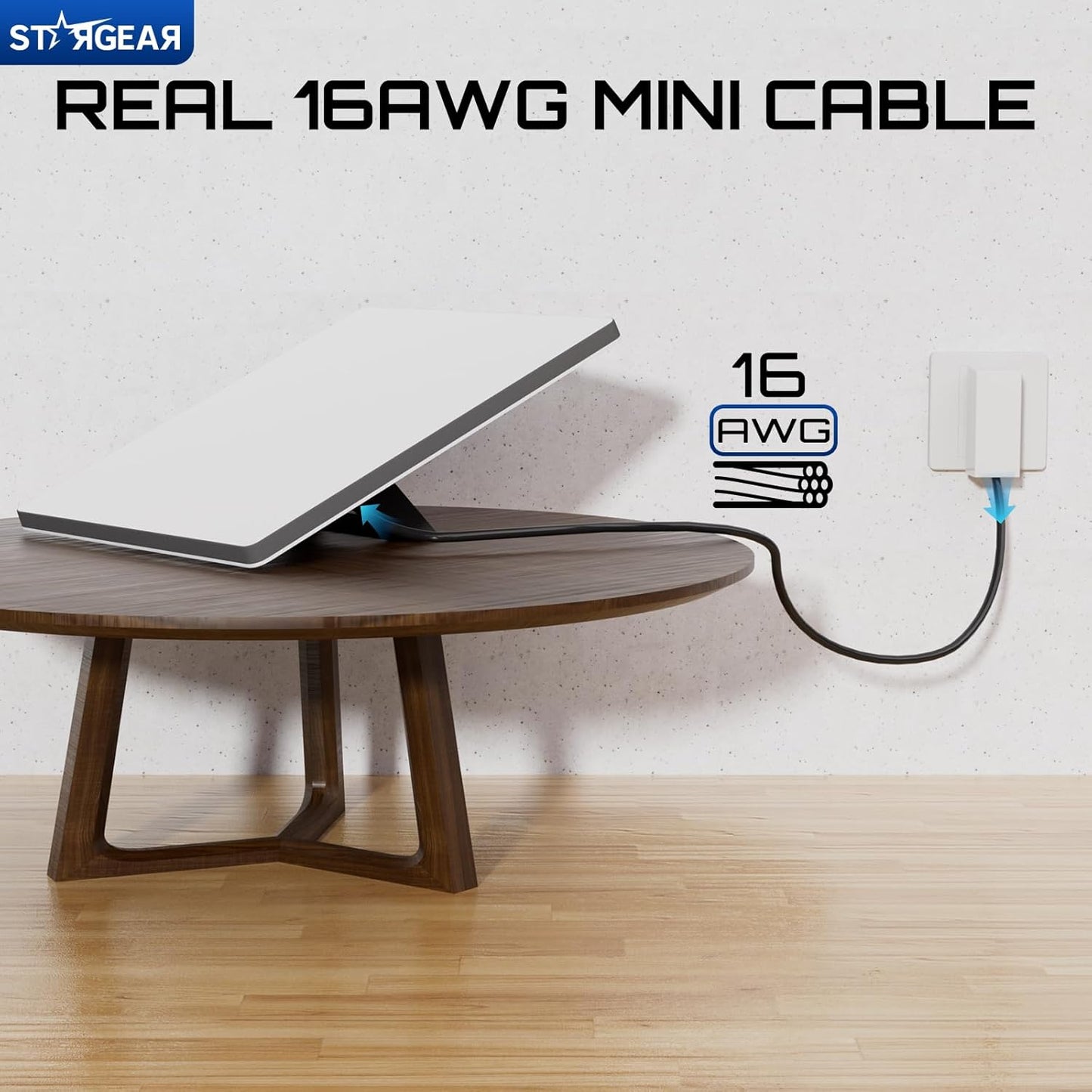 Starlink Mini Cable 32.8FT, 16AWG Replacement Starlink DC Power Cable Starlink Mini Accessories, Starlink Power Cord Barrel Jack 5A Charging Cord Waterproof Outdoor